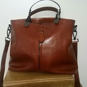 Like New Heshe Large Leather Bag